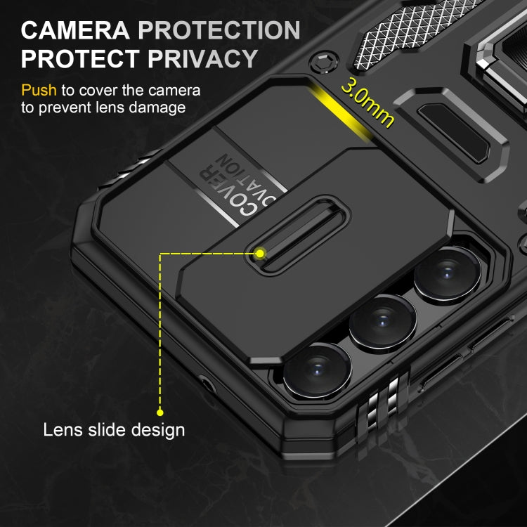 For Samsung Galaxy S23+ 5G Armor PC + TPU Camera Shield Phone Case(Black) - HoMEdemic™ 
