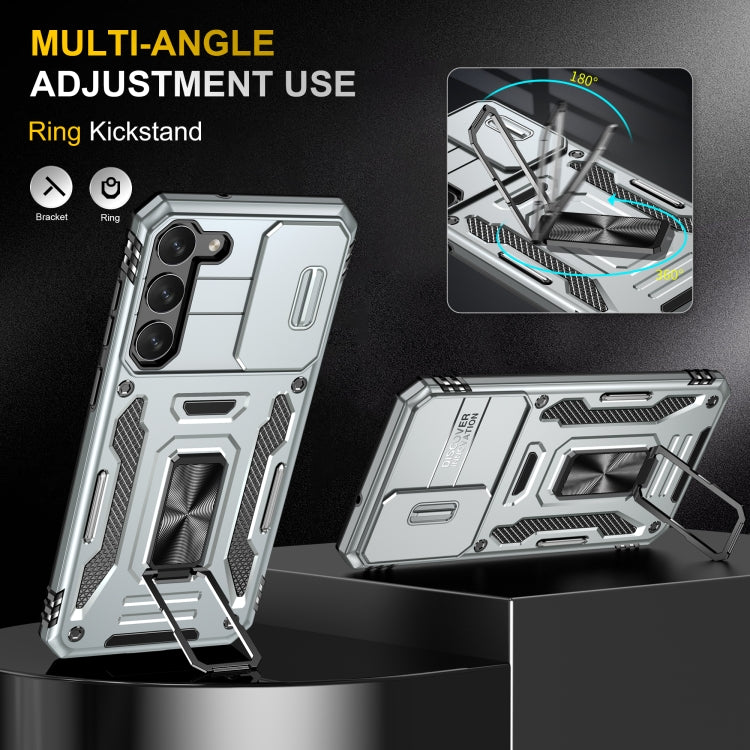 For Samsung Galaxy S23+ 5G Armor PC + TPU Camera Shield Phone Case(Grey) - HoMEdemic™ 