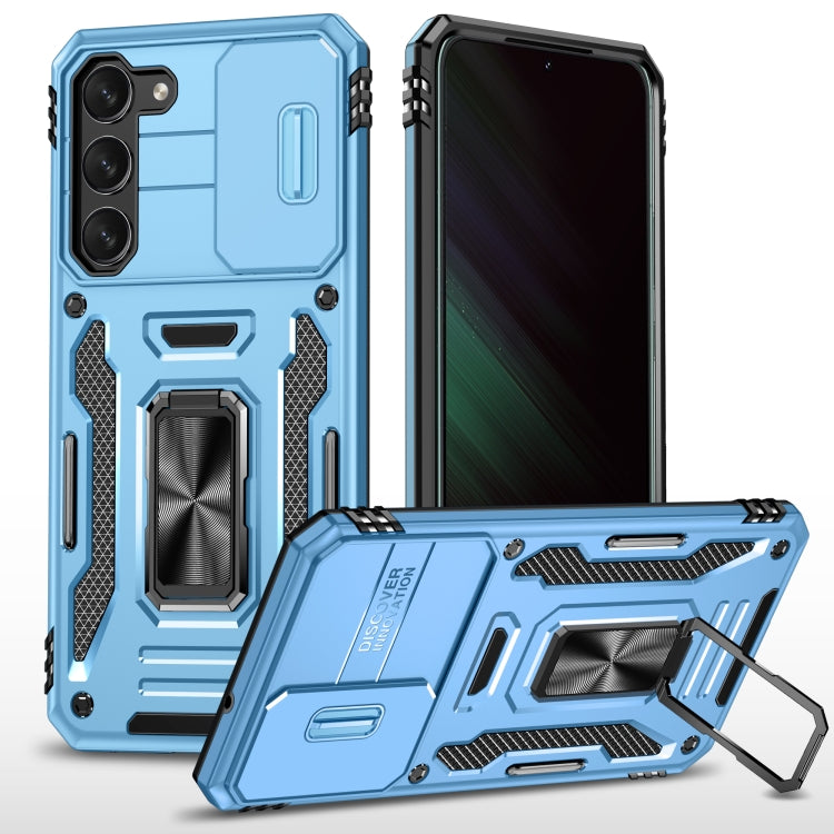 For Samsung Galaxy S23+ 5G Armor PC + TPU Camera Shield Phone Case(Light Blue) - HoMEdemic™ 