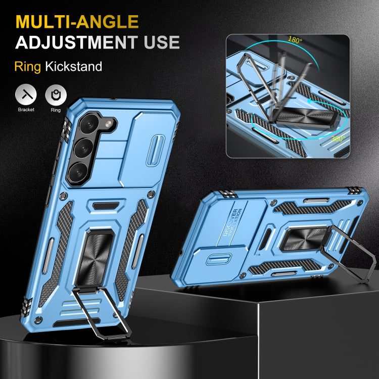 For Samsung Galaxy S23+ 5G Armor PC + TPU Camera Shield Phone Case(Light Blue) - HoMEdemic™ 