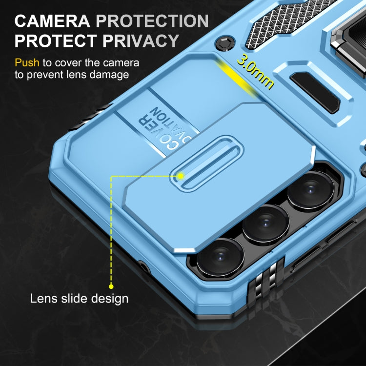 For Samsung Galaxy S23+ 5G Armor PC + TPU Camera Shield Phone Case(Light Blue) - HoMEdemic™ 