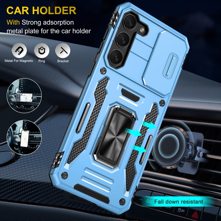 For Samsung Galaxy S23+ 5G Armor PC + TPU Camera Shield Phone Case(Light Blue) - HoMEdemic™ 