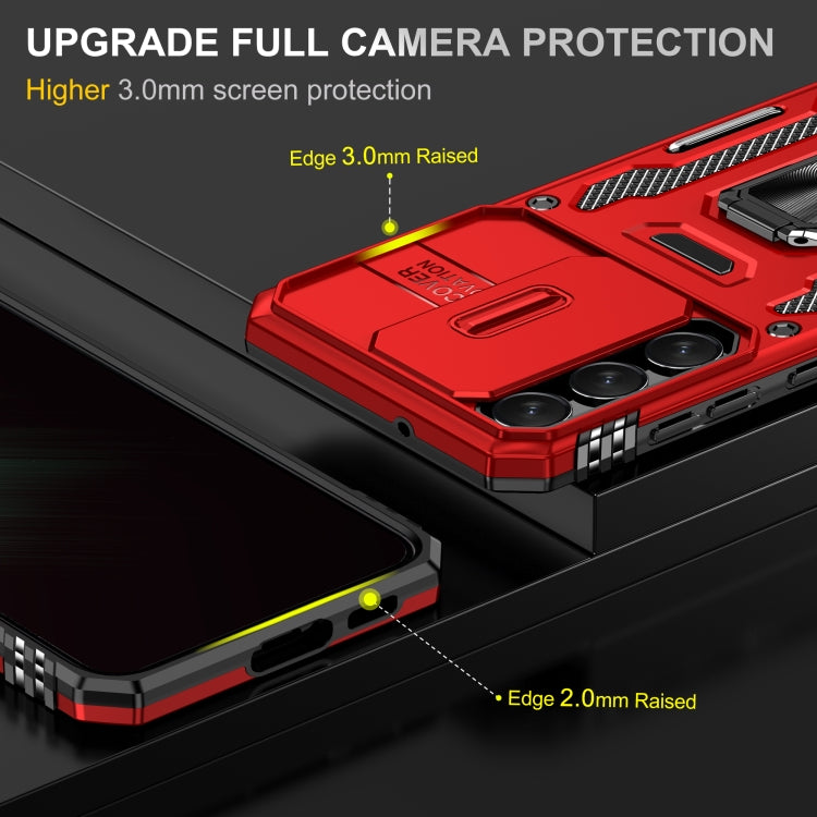 For Samsung Galaxy S23+ 5G Armor PC + TPU Camera Shield Phone Case(Red) - HoMEdemic™ 