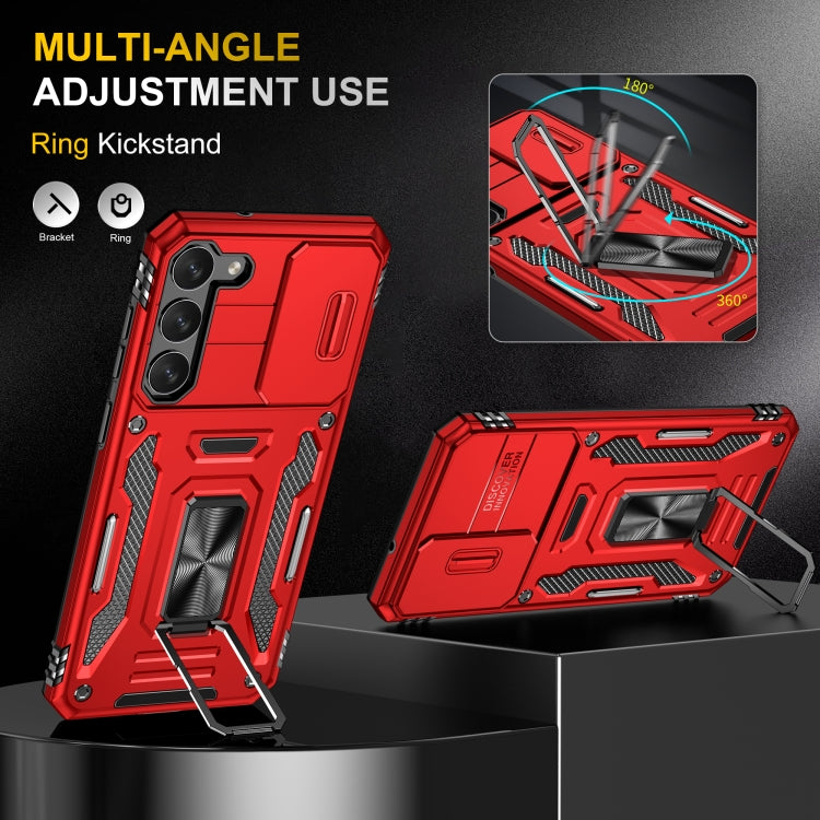 For Samsung Galaxy S23+ 5G Armor PC + TPU Camera Shield Phone Case(Red) - HoMEdemic™ 