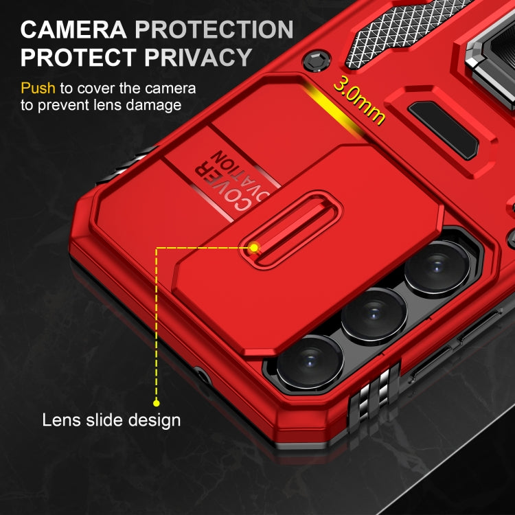 For Samsung Galaxy S23+ 5G Armor PC + TPU Camera Shield Phone Case(Red) - HoMEdemic™ 