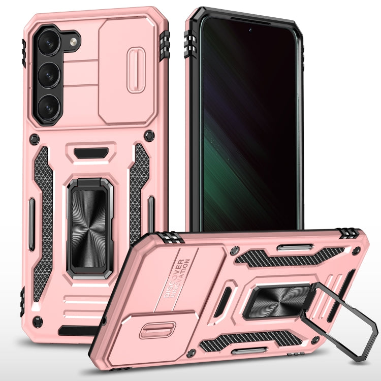For Samsung Galaxy S23+ 5G Armor PC + TPU Camera Shield Phone Case(Rose Gold) - HoMEdemic™ 