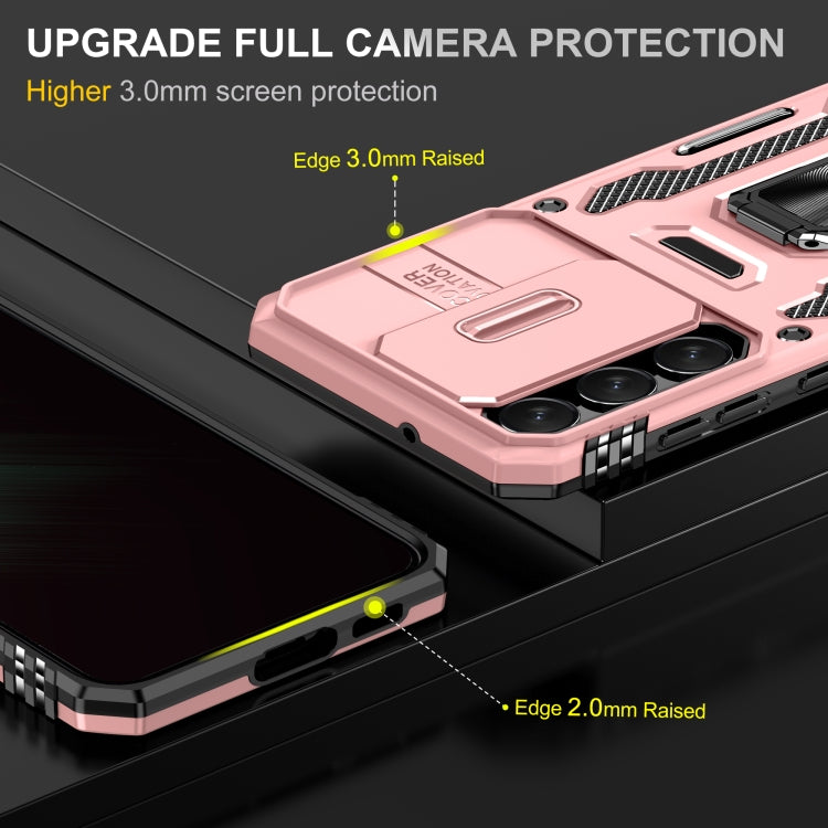 For Samsung Galaxy S23+ 5G Armor PC + TPU Camera Shield Phone Case(Rose Gold) - HoMEdemic™ 