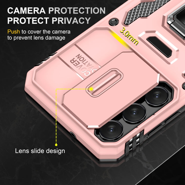 For Samsung Galaxy S23+ 5G Armor PC + TPU Camera Shield Phone Case(Rose Gold) - HoMEdemic™ 