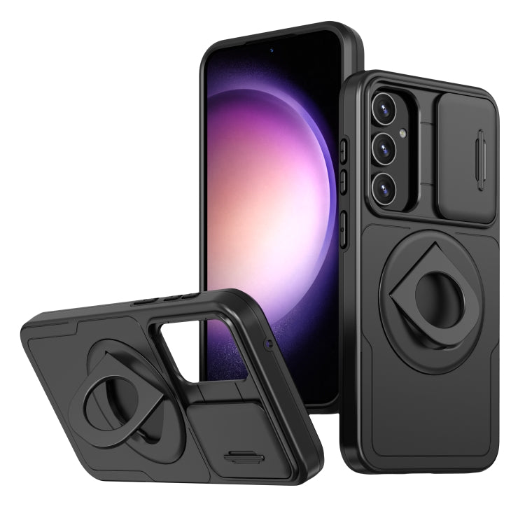For Samsung Galaxy S23+ 5G Camshield MagSafe Ring Holder Armor Phone Case(Black) - HoMEdemic™ 