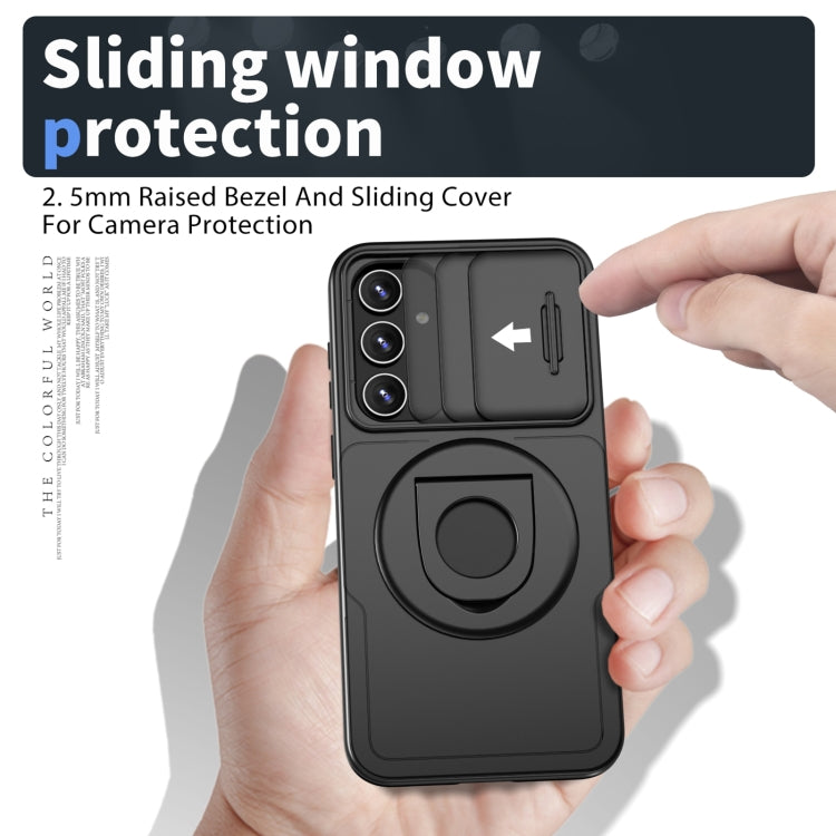 For Samsung Galaxy S23+ 5G Camshield MagSafe Ring Holder Armor Phone Case(Black) - HoMEdemic™ 