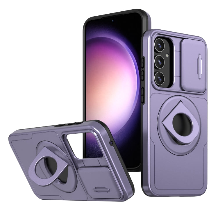 For Samsung Galaxy S23+ 5G Camshield MagSafe Ring Holder Armor Phone Case(Puple) - HoMEdemic™ 