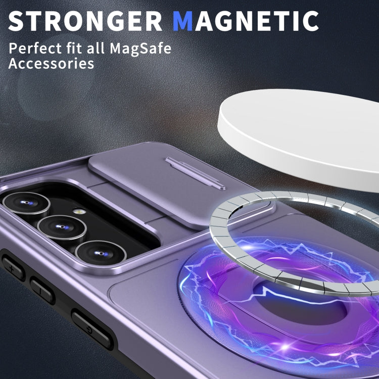 For Samsung Galaxy S23+ 5G Camshield MagSafe Ring Holder Armor Phone Case(Puple) - HoMEdemic™ 