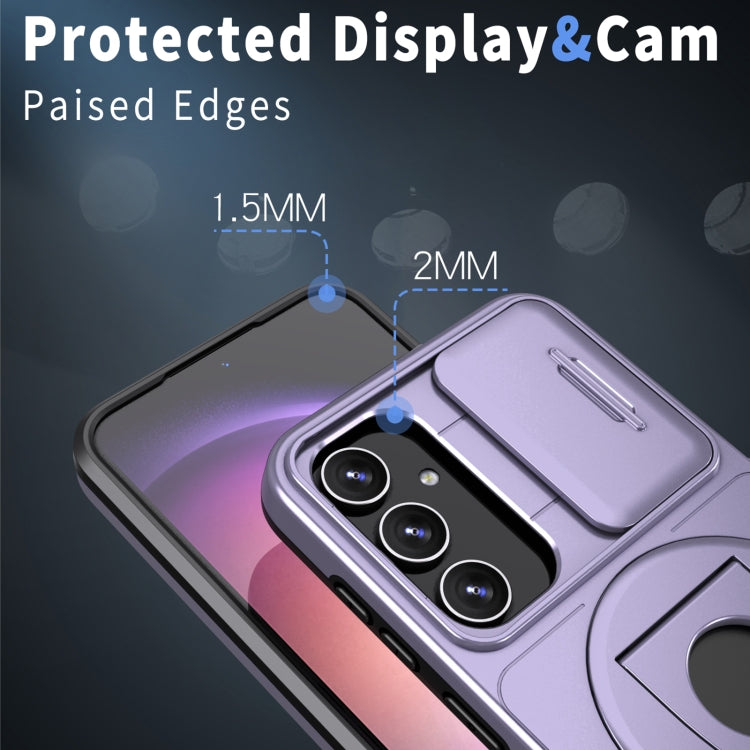 For Samsung Galaxy S23+ 5G Camshield MagSafe Ring Holder Armor Phone Case(Puple) - HoMEdemic™ 