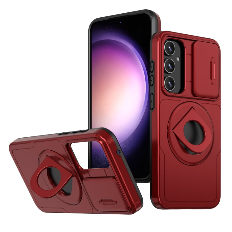 For Samsung Galaxy S23+ 5G Camshield MagSafe Ring Holder Armor Phone Case(Red) - HoMEdemic™ 