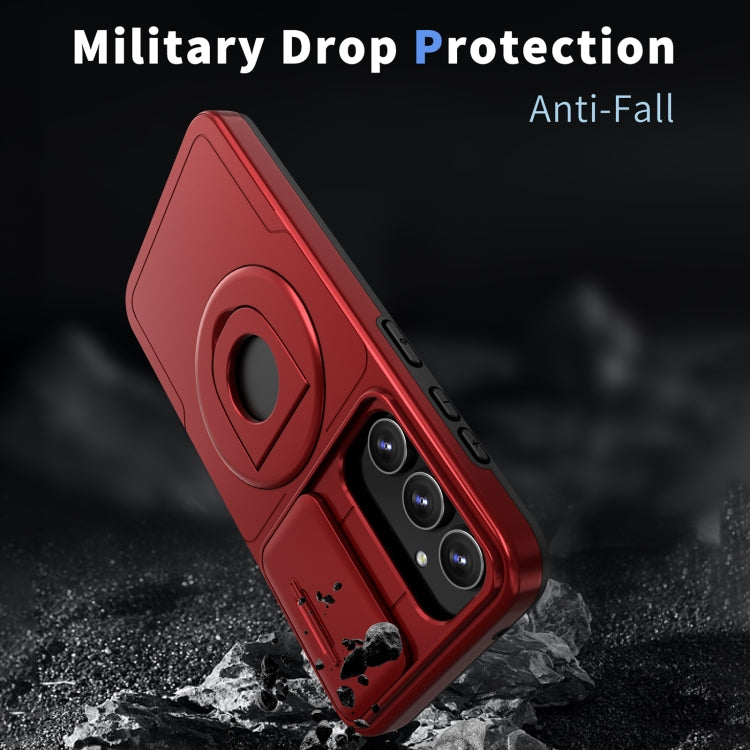 For Samsung Galaxy S23+ 5G Camshield MagSafe Ring Holder Armor Phone Case(Red) - HoMEdemic™ 