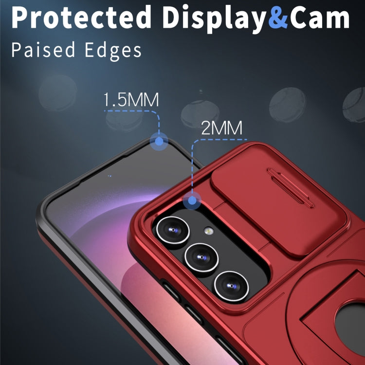 For Samsung Galaxy S23+ 5G Camshield MagSafe Ring Holder Armor Phone Case(Red) - HoMEdemic™ 