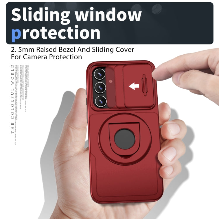 For Samsung Galaxy S23+ 5G Camshield MagSafe Ring Holder Armor Phone Case(Red) - HoMEdemic™ 