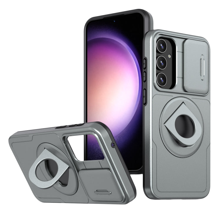 For Samsung Galaxy S23+ 5G Camshield MagSafe Ring Holder Armor Phone Case(Titanium Grey) - HoMEdemic™ 