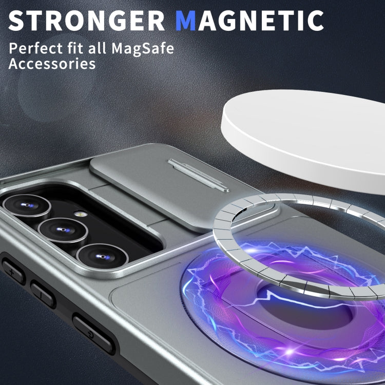 For Samsung Galaxy S23+ 5G Camshield MagSafe Ring Holder Armor Phone Case(Titanium Grey) - HoMEdemic™ 