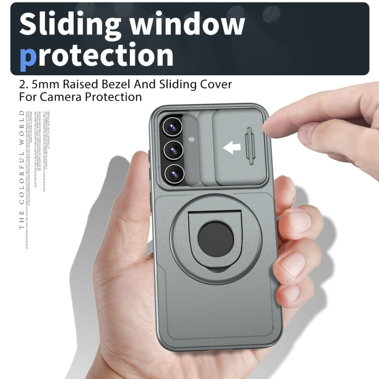 For Samsung Galaxy S23+ 5G Camshield MagSafe Ring Holder Armor Phone Case(Titanium Grey) - HoMEdemic™ 