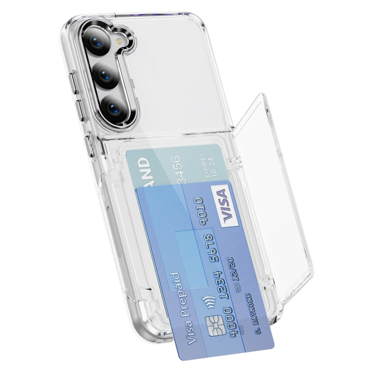 For Samsung Galaxy S23+ 5G Card Holder Acrylic Hybrid TPU Phone Case(Transparent) - HoMEdemic™ 