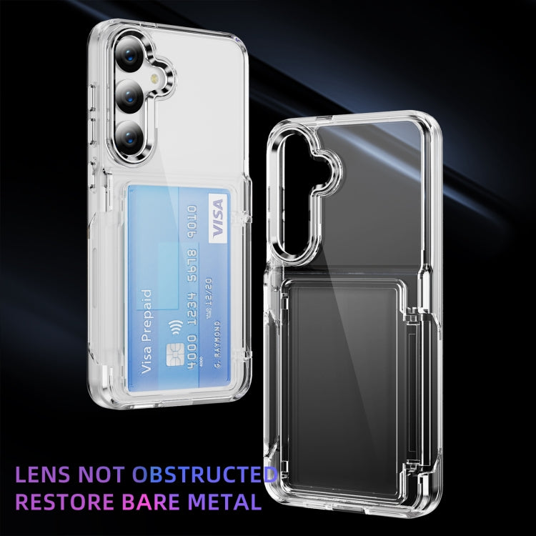 For Samsung Galaxy S23+ 5G Card Holder Acrylic Hybrid TPU Phone Case(Transparent) - HoMEdemic™ 