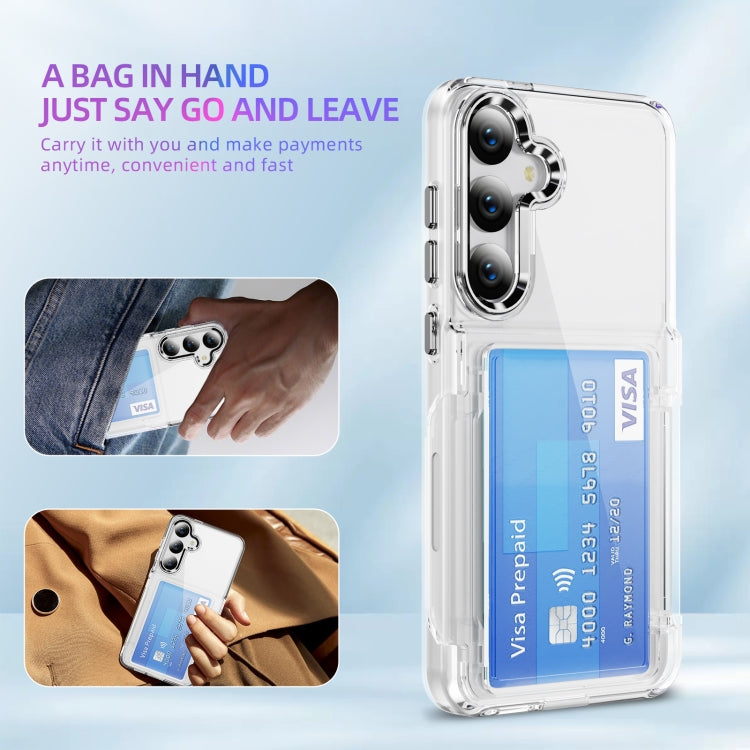 For Samsung Galaxy S23+ 5G Card Holder Acrylic Hybrid TPU Phone Case(Transparent) - HoMEdemic™ 
