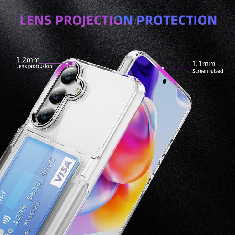 For Samsung Galaxy S23+ 5G Card Holder Acrylic Hybrid TPU Phone Case(Transparent) - HoMEdemic™ 