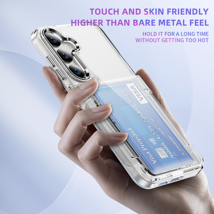 For Samsung Galaxy S23+ 5G Card Holder Acrylic Hybrid TPU Phone Case(Transparent) - HoMEdemic™ 