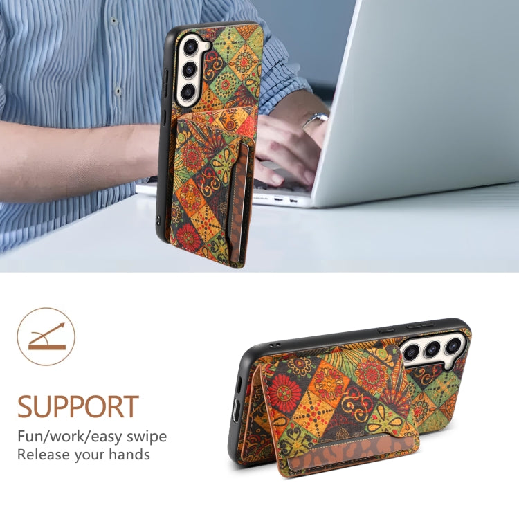 For Samsung Galaxy S23+ 5G Card Slot Holder Phone Case(Autumn Yellow) - HoMEdemic™ 