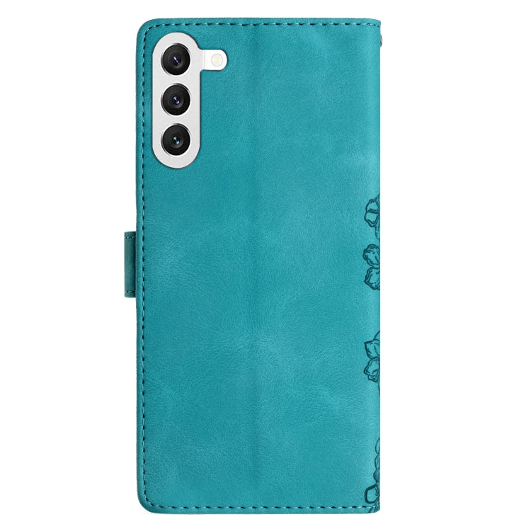 For Samsung Galaxy S23+ 5G Cherry Blossom Butterfly Skin Feel Embossed PU Phone Case(Green) - HoMEdemic™ 