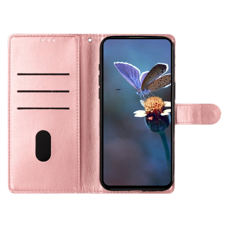 For Samsung Galaxy S23+ 5G Cherry Blossom Butterfly Skin Feel Embossed PU Phone Case(Rose Gold) - HoMEdemic™ 