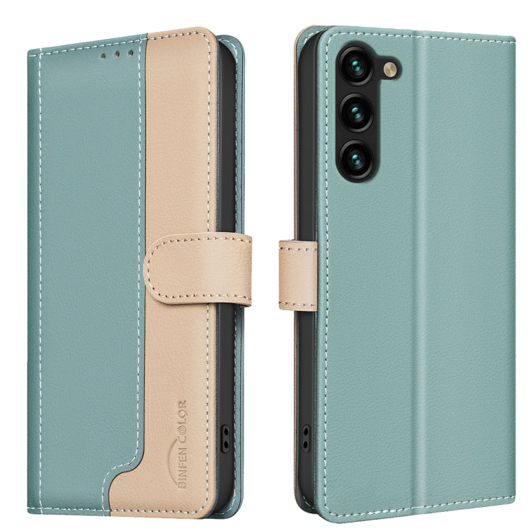 For Samsung Galaxy S23+ 5G Color Matching RFID Anti-theft Leather Phone Case(Green) - HoMEdemic™ 