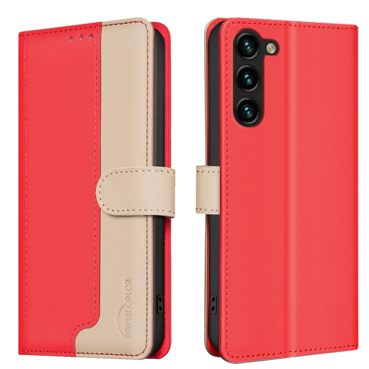 For Samsung Galaxy S23+ 5G Color Matching RFID Anti-theft Leather Phone Case(Red) - HoMEdemic™ 