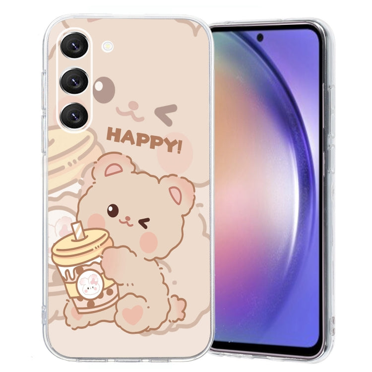 For Samsung Galaxy S23+ 5G Colored Drawing Pattern Transparent TPU Phone Case(Bear) - HoMEdemic™ 