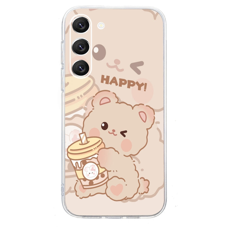 For Samsung Galaxy S23+ 5G Colored Drawing Pattern Transparent TPU Phone Case(Bear) - HoMEdemic™ 