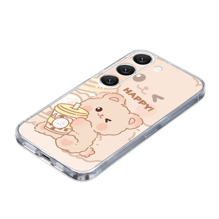 For Samsung Galaxy S23+ 5G Colored Drawing Pattern Transparent TPU Phone Case(Bear) - HoMEdemic™ 