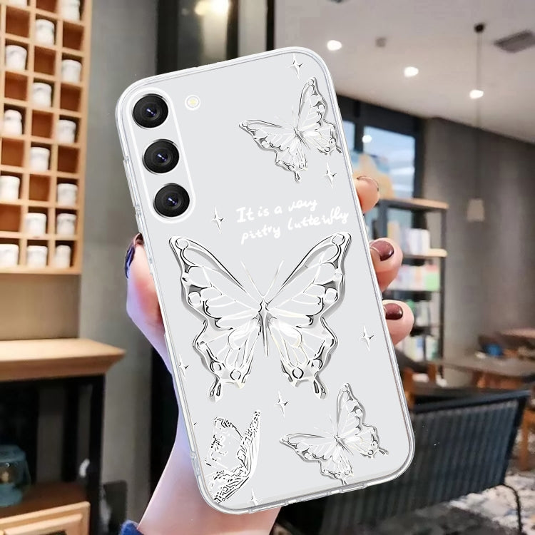 For Samsung Galaxy S23+ 5G Colored Drawing Pattern Transparent TPU Phone Case(Butterflies) - HoMEdemic™ 