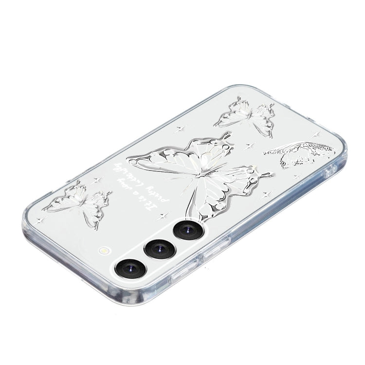 For Samsung Galaxy S23+ 5G Colored Drawing Pattern Transparent TPU Phone Case(Butterflies) - HoMEdemic™ 
