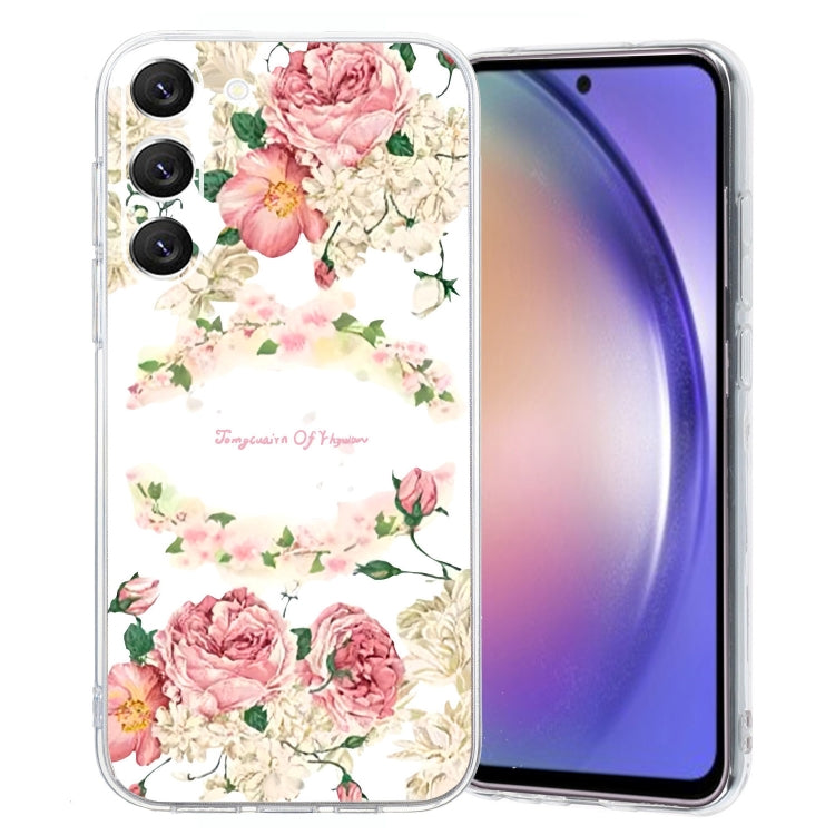 For Samsung Galaxy S23+ 5G Colored Drawing Pattern Transparent TPU Phone Case(Rose) - HoMEdemic™ 