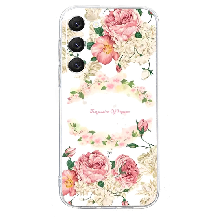 For Samsung Galaxy S23+ 5G Colored Drawing Pattern Transparent TPU Phone Case(Rose) - HoMEdemic™ 