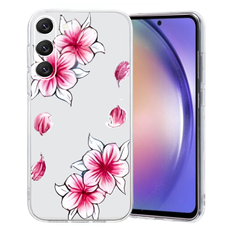 For Samsung Galaxy S23+ 5G Colored Drawing Pattern Transparent TPU Phone Case(Sakura) - HoMEdemic™ 