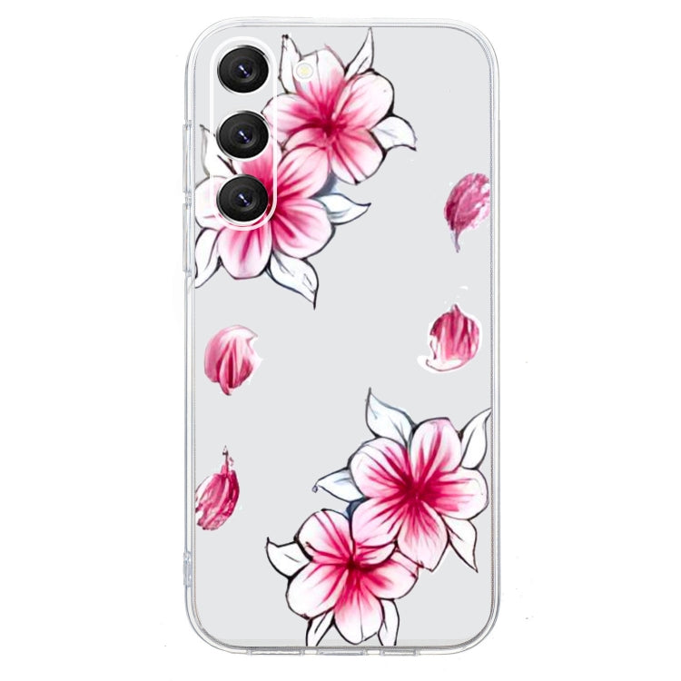 For Samsung Galaxy S23+ 5G Colored Drawing Pattern Transparent TPU Phone Case(Sakura) - HoMEdemic™ 