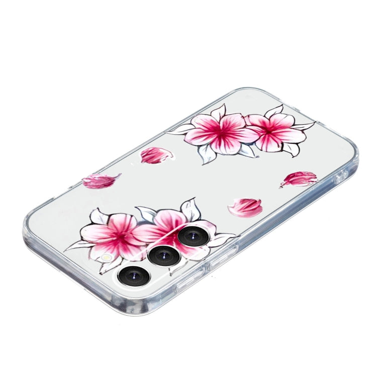 For Samsung Galaxy S23+ 5G Colored Drawing Pattern Transparent TPU Phone Case(Sakura) - HoMEdemic™ 