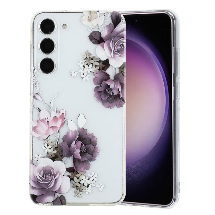 For Samsung Galaxy S23+ 5G Colorful Painting Pattern TPU Phone Case(Peony) - HoMEdemic™ 
