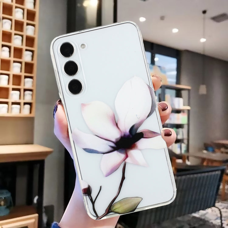 For Samsung Galaxy S23+ 5G Colorful Painting Pattern TPU Phone Case(White Flowers) - HoMEdemic™ 