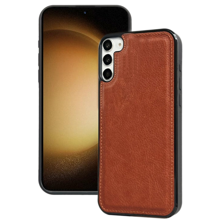 For Samsung Galaxy S23+ 5G Cowhide Texture Back Cover Phone Case(Brown) - HoMEdemic™ 