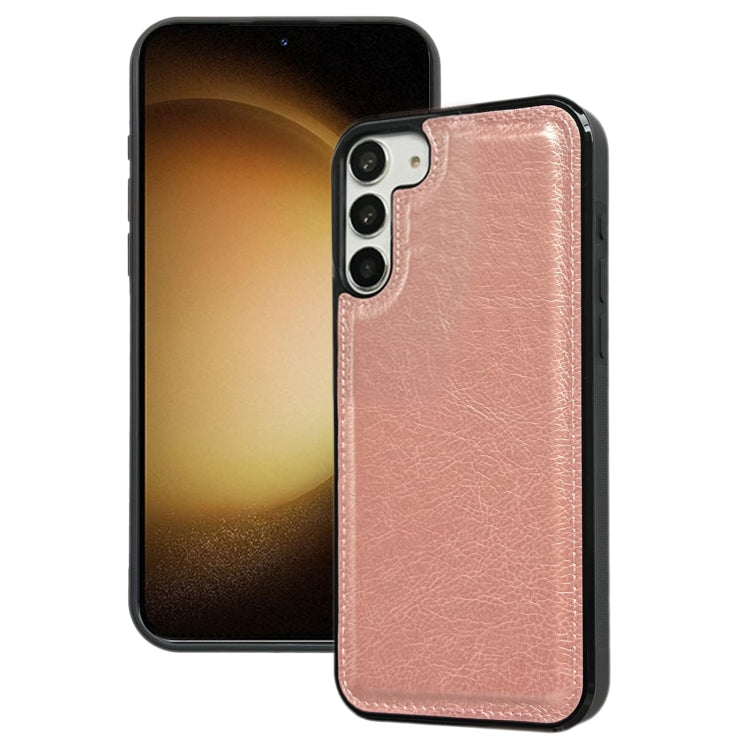 For Samsung Galaxy S23+ 5G Cowhide Texture Back Cover Phone Case(Rose Gold) - HoMEdemic™ 