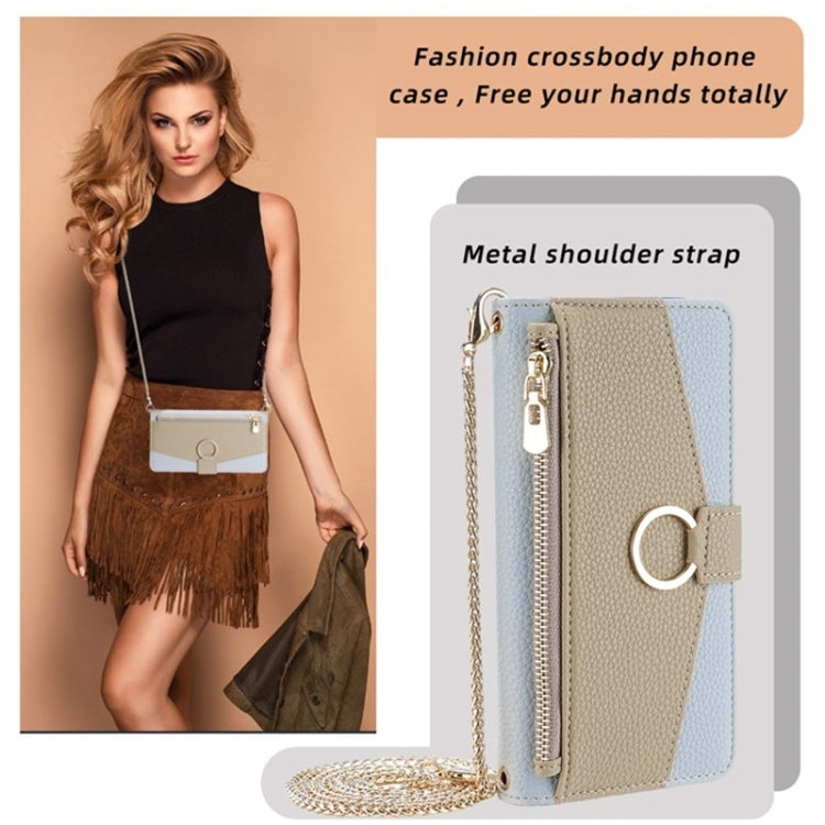 For Samsung Galaxy S23+ 5G Crossbody Litchi Texture Leather Phone Case(Blue) - HoMEdemic™ 