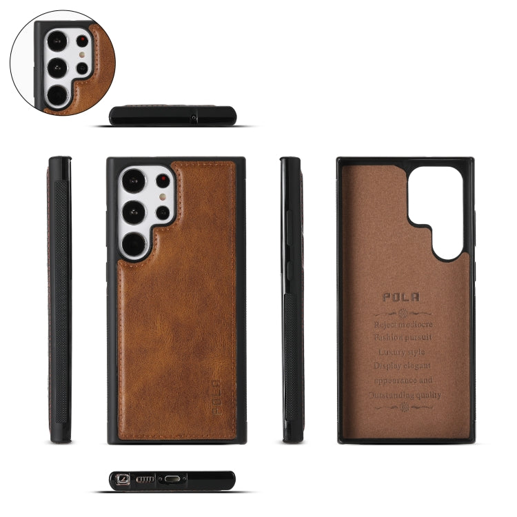 For Samsung Galaxy S23+ 5G Crossbody Multi-functional Zipper Wallet Leather Phone Case(Brown) - HoMEdemic™ 